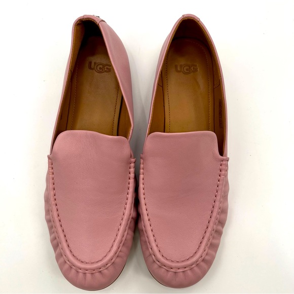 UGG Women Pink Crystal Vivian Suede Loafer Soft Leather Size US 8.5 EU 39.5 - Picture 3 of 10